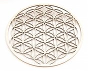 Wandhanger Bloem des Levens - Levensbloem - Flower of Life - Berkenhout - 6 cm